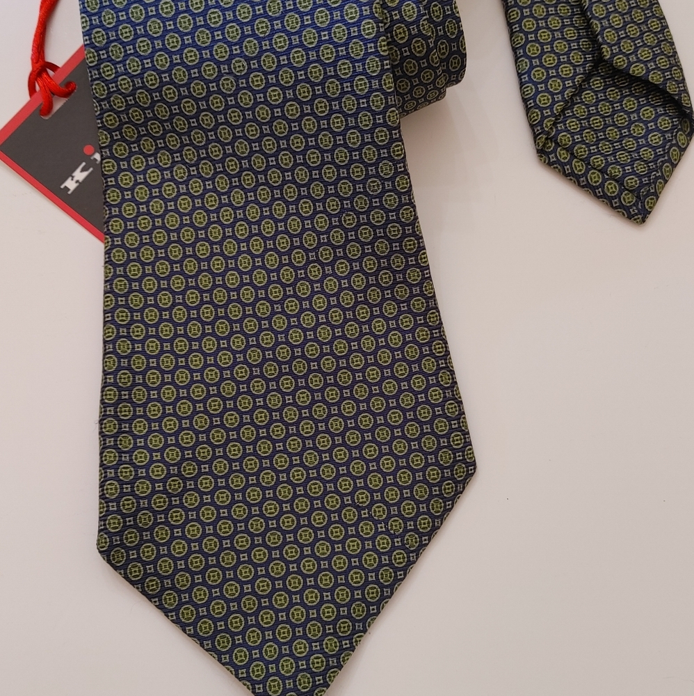 KITON NAPOLI NEW 7FOLD LUXURY SILK NECKTIE $235